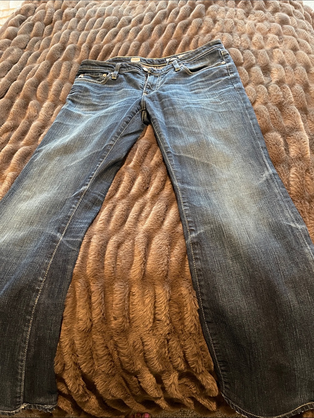 Ag Adriano Goldschmied Women's Flare Jeans in Faded Blue